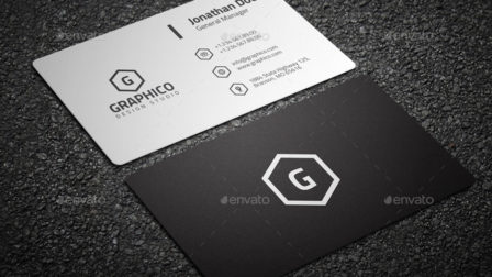 biglietto da visita bianco e nero 4