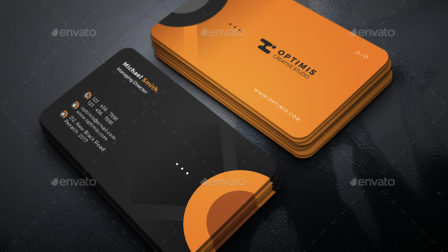 Biglietto da visita bicolore moderno 1