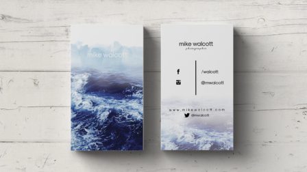 Biglietto da visita con immagine del mare 1