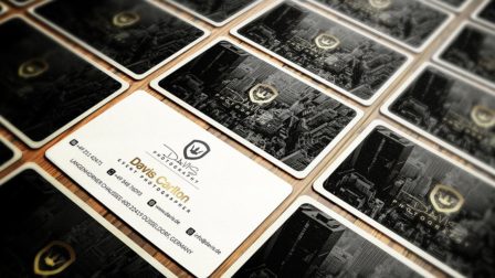 Biglietto da visita con immagine scura 3