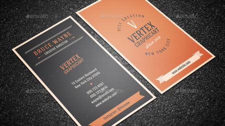 Biglietto da visita generico stile vintage 1