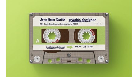 Biglietto da visita musicassetta anni 80
