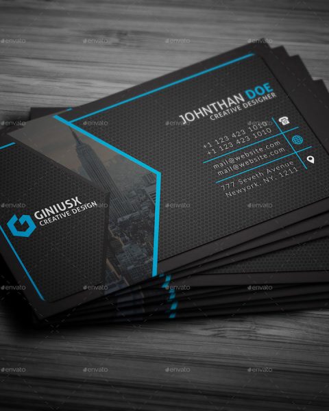 Biglietto da visita scuro con immagine1