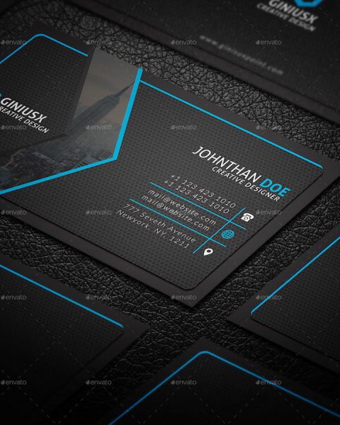 Biglietto da visita scuro con immagine5