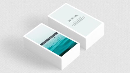 Biglietto da visita verticale minimale con immagine