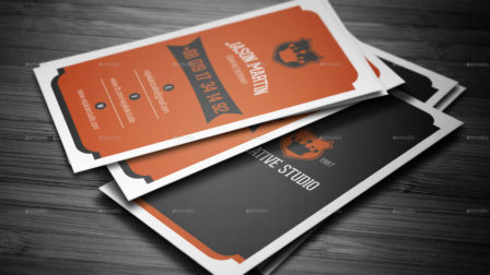 Biglietto da visita vintage bicolore3