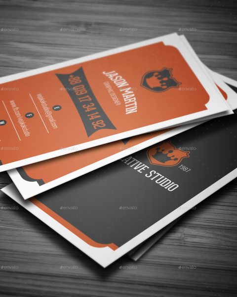 Biglietto da visita vintage bicolore3