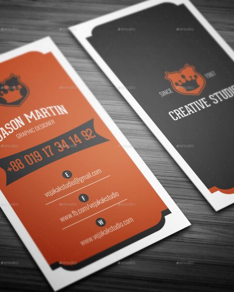 Biglietto da visita vintage bicolore5