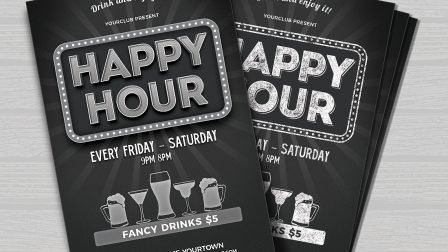 Volantino promozionale happy hour 2