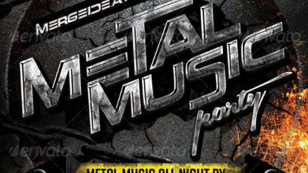 Volantino per evento musicale heavy metal