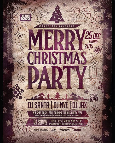 Volantino evento festività natalizie capodanno