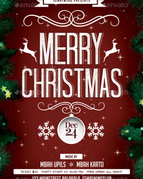 Volantino evento festività natalizie capodanno