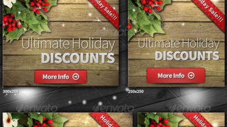 banner promozionali tema natalizio per ecommerce