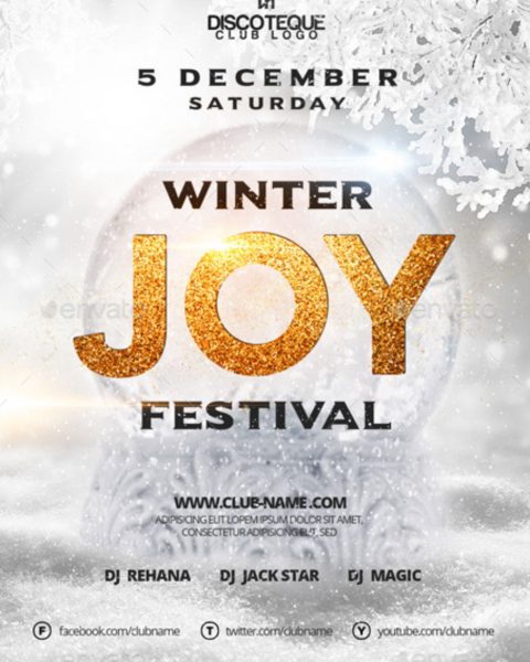 1Volantino per evento natale capodanno