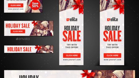 Banner promozionali tema natalizio per ecommerce