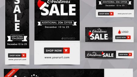 banner promozionali tema natalizio per ecommerce