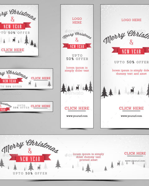 16 banner promozionali tema natalizio per ecommerce