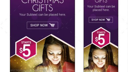 banner promozionali tema natalizio per ecommerce