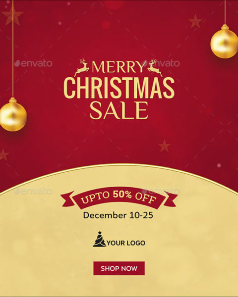 18 banner promozionali tema natalizio per ecommerce
