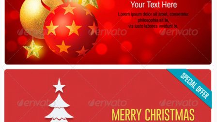 banner promozionali tema natalizio per ecommerce