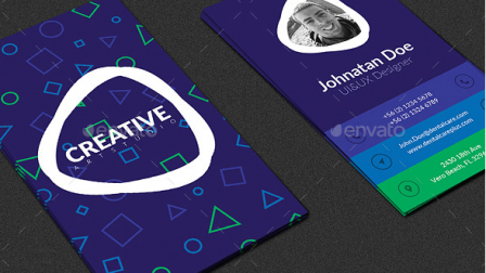 Biglietto da visita moderno con forme geometriche