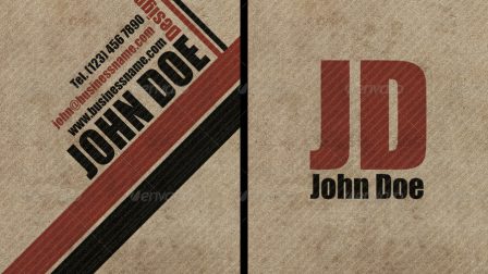 Biglietto da visita vintage con iniziali