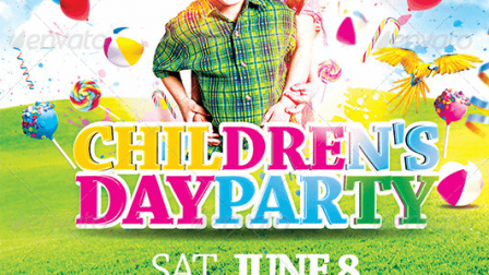 volantino buon compleanno bimbi