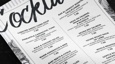 Menù floreale per ristorante pub-4