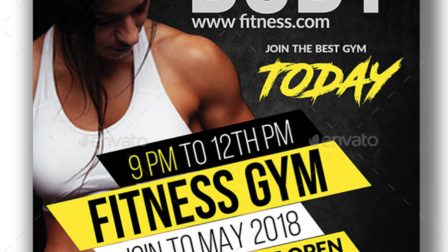 Poster moderno per attività di fitness