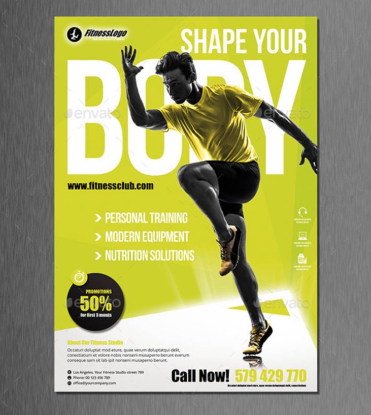 Volantino moderno per fitness