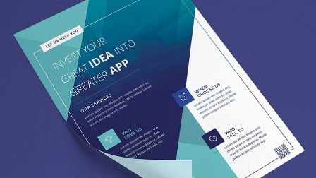 Volantino moderno per presentare un servizio-2