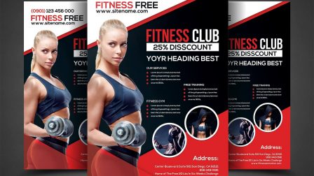 Volantino moderno per fitness 3