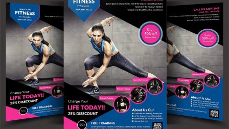 Volantino moderno per fitness 2