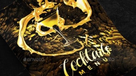 menù per bevande drinks