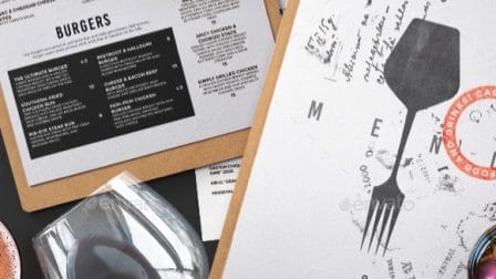 Menù per pub pizzeria ristorante