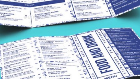 Menù per ristorante locale pizzeria