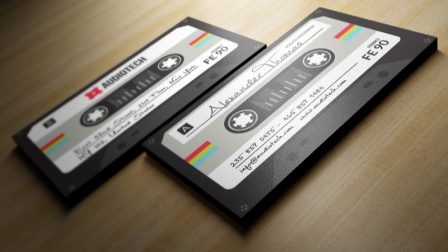 Biglietto da visita musicassetta anni 80