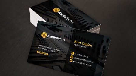 biglietto da visita musicista dj audio