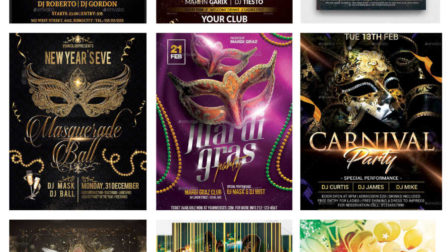 Collezione: volantino poster festa di Carnevale