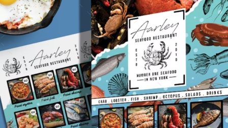 Design Menù ristorante di pesce