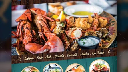 Design Menù ristorante di pesce V11