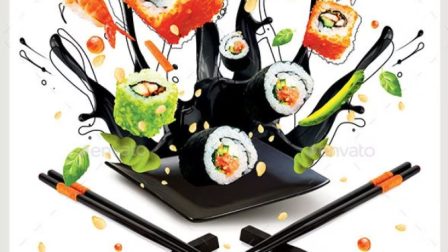 Design Menù ristorante di pesce V12