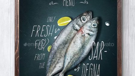 Design Menù ristorante di pesce V13