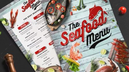 Design Menù ristorante di pesce V4