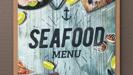 Design Menù ristorante di pesce V6