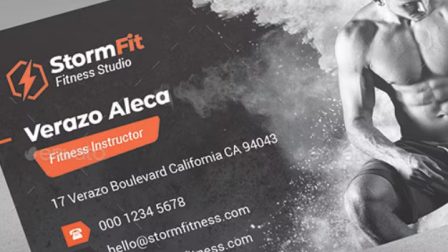 Biglietto da visita gym fitness V9