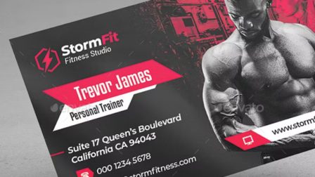 Biglietto da visita gym fitness V5