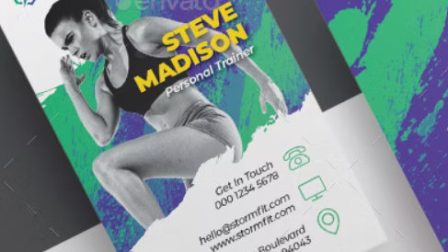 Biglietto da visita gym fitness V7