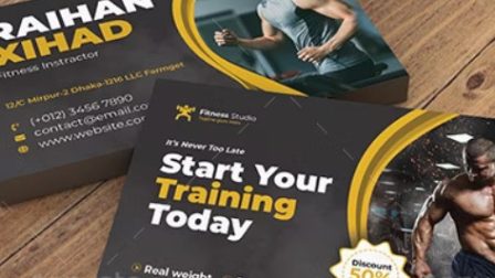 Biglietto da visita gym fitness V8